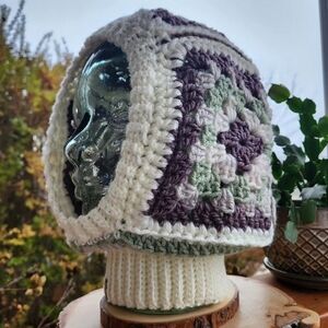 🩶 Crochet granny square handmade balaclava. NEW